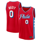 Choea P.76ers #0 Tyrese Maxey Jordan Brand Red Swingman Jerseys - Statement Edition
