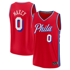 Choea P.76ers #0 Tyrese Maxey  Red Fast Break Replica Player Jerseys - Statement Edition