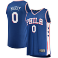Choea P.76ers #0 Tyrese Maxey  Royal Fast Break Replica Jerseys - Icon Edition