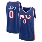 Choea P.76ers #0 Tyrese Maxey  Royal Fast Break Replica Player Jerseys - Icon Edition