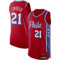 Choea P.76ers #21 Joel Embiid Jordan Brand Red Authentic Player Jerseys - Statement Edition