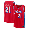 Choea P.76ers #21 Joel Embiid Red Fast Break Replica Player Jerseys - Statement Edition