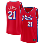 Choea P.76ers #21 Joel Embiid Red Fast Break Replica Player Jerseys - Statement Edition