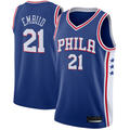 Choea P.76ers #21 Joel Embiid Royal Swingman Jerseys - Icon Edition