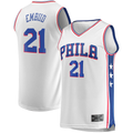Choea P.76ers #21 Joel Embiid White Replica Jerseys - Association Edition