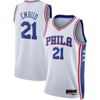 Choea P.76ers #21 Joel Embiid White Swingman Jerseys - Association Edition