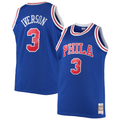 Choea P.76ers #3 Allen Iverson Mitchell & Ness Royal 199697 Big & Tall Hardwood Classics Swingman Jerseys