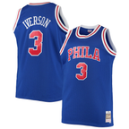 Choea P.76ers #3 Allen Iverson Mitchell & Ness Royal 199697 Big & Tall Hardwood Classics Swingman Jerseys
