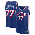 Choea P.76ers #77 V. J. Edgecombe Royal 2025 Draft First Round Pick Fast Break Replica Jerseys - Icon Edition