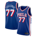 Choea P.76ers #77 V. J. Edgecombe Royal 2025 Draft First Round Pick Swingman Jerseys - Icon Edition