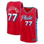 Choea P.76ers #77 VJ Edgecombe Red Fast Break Replica Player Jerseys - Statement Edition