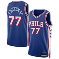 Choea P.76ers #77 VJ Edgecombe Royal Swingman Jerseys - Icon Edition
