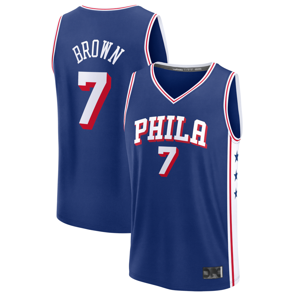 Choea P.76ers #7 Jaylen Brown Fanatics Royal Fast Break JerseyS - Icon Edition