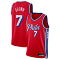 Choea P.76ers #7 Jaylen Brown Red Swingman Jerseys - Statement Edition