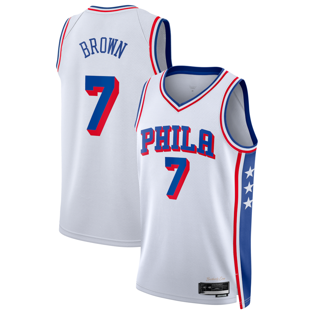Choea P.76ers #7 White Swingman Jerseys - Association Edition
