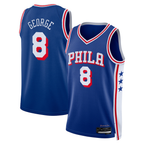 Choea P.76ers #8 Paul George Royal 2024 Offseason Addition Swingman Jerseys