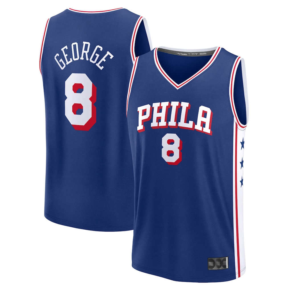 Choea P.76ers #8 Paul George Royal Fast Break Replica Player Jerseys - Icon Edition