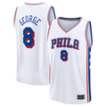 Choea P.76ers #8 Paul George White Fast Break Replica Player Jerseys