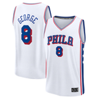 Choea P.76ers #8 Paul George White Fast Break Replica Player Jerseys