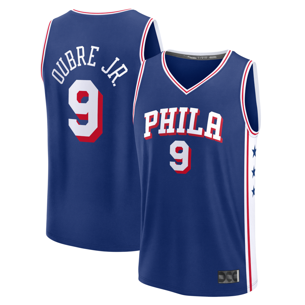 Choea P.76ers #9 Kelly Oubre Jr.  Blue Fast Break Jerseys - Icon Edition