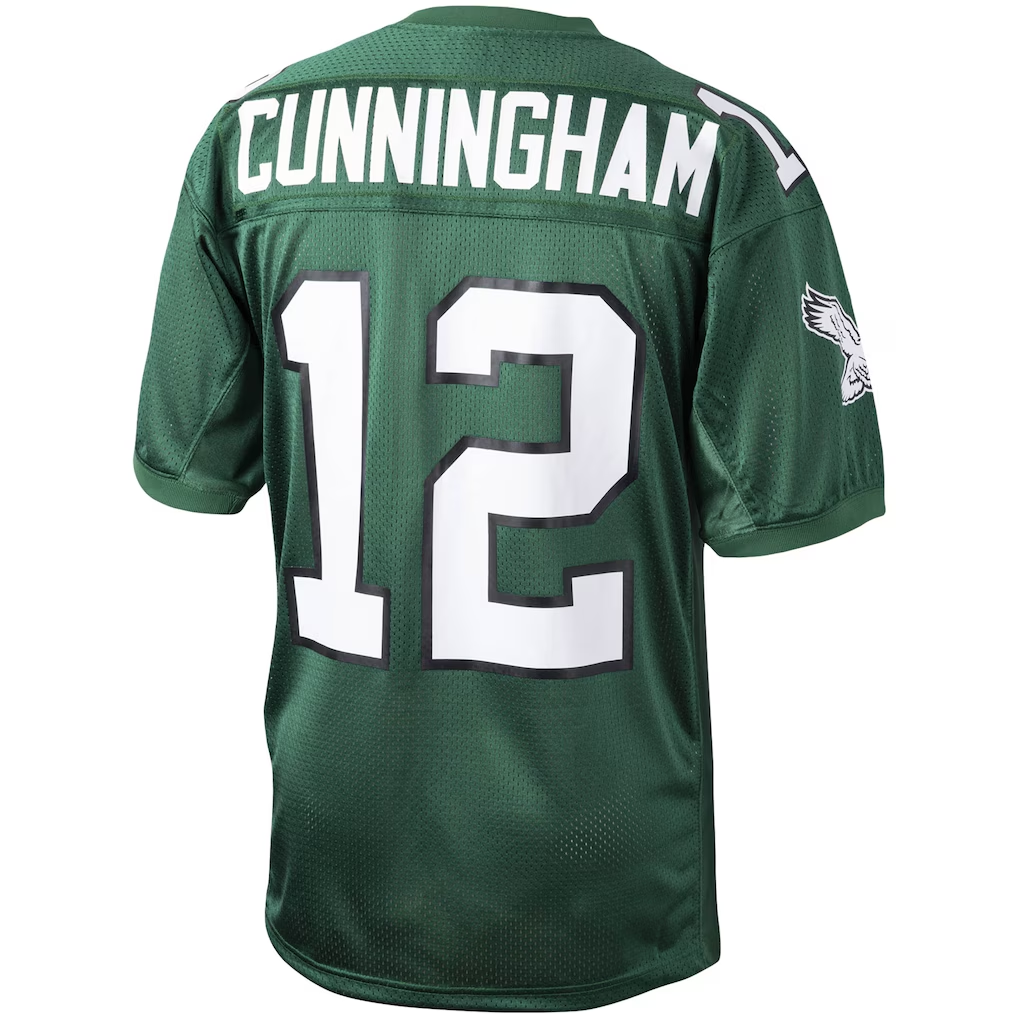 Choea P.Eagles 1992 #12 Randall Cunningham Mitchell & Ness Green Authentic Throwback Retired Player Stitched Puhic Jersey