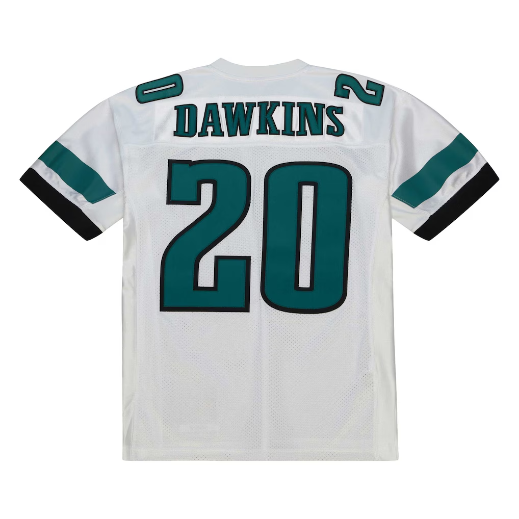 Choea P.Eagles 1996 #20 Brian Dawkins Mitchell & Ness White Authentic Throwback Retired Player Stitched Puhic Jersey