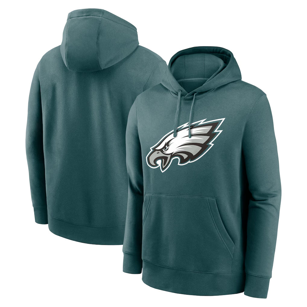 Choea P.Eagles Midnight Green Performance Pullover Hoodies Home Game Blank Player Stitched Jerseys