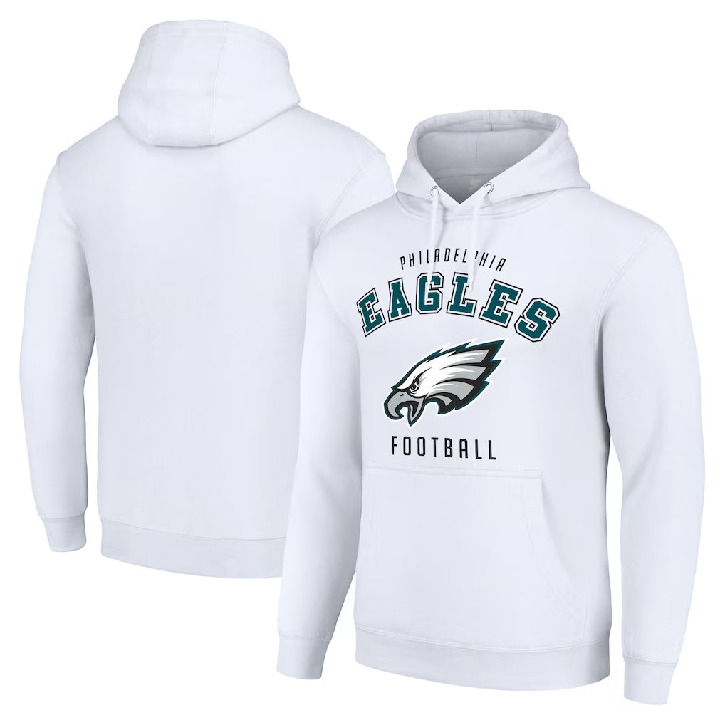 Choea P.Eagles White Pullover Hoodies Home Game Blank Player Stitched Jerseys