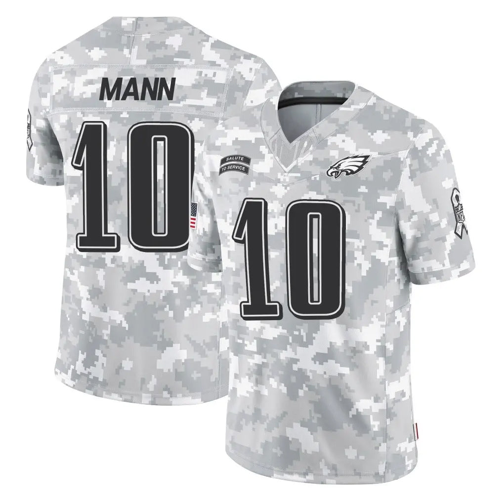 Choea P.Eagles #10 Braden Mann Player Arctic Camo Salute to Service Limited Game Stitched Jerseys