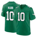 Choea P.Eagles #10 Braden Mann Player Green Kelly Alternate Home Game Stitched Jerseys