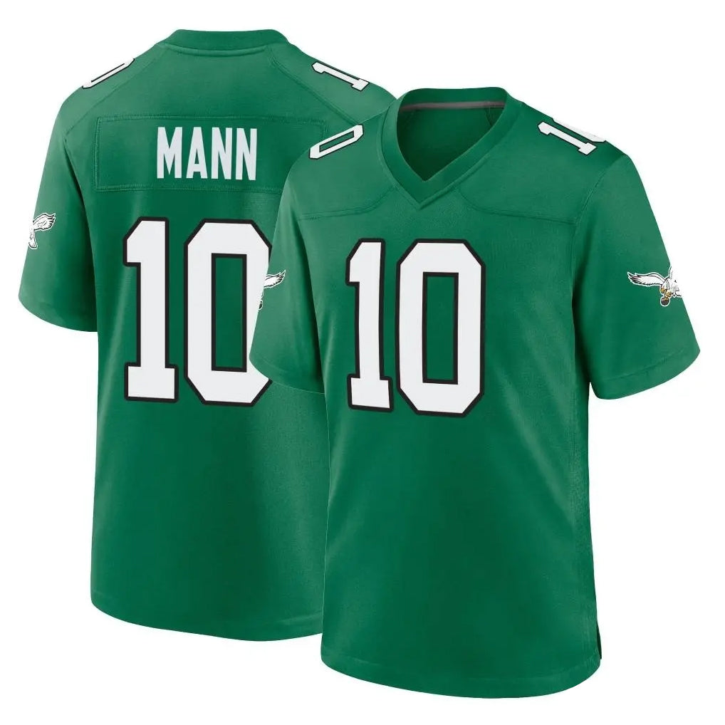 Choea P.Eagles #10 Braden Mann Player Green Kelly Alternate Home Game Stitched Jerseys