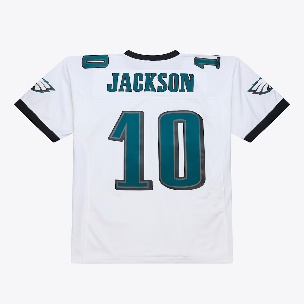 Choea P.Eagles #10 DeSean Jackson Mitchell & Ness White 2009 Legacy Throwback Replica Stitched Puhic Jersey