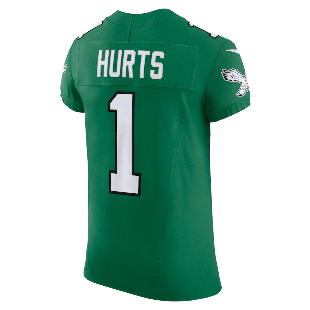 Choea P.Eagles #1 Jalen Hurts Kelly Green Alternate Vapor F.U.S.E. Elite Stitched Jerseys