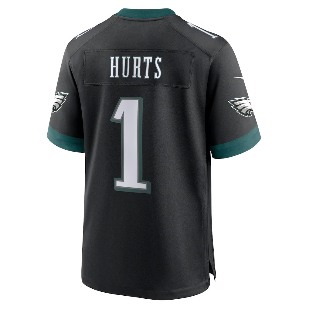 Choea P.Eagles #1 Jalen Hurts Player Black Home Game Stitched Jerseys
