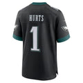 Choea P.Eagles #1 Jalen Hurts Player Black Home Game Stitched Jerseys