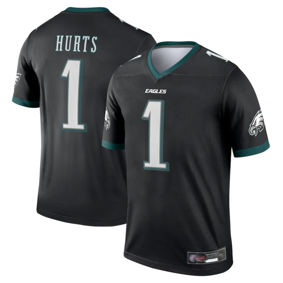 Choea P.Eagles #1 Jalen Hurts Player Black Legend Stitched Jerseys