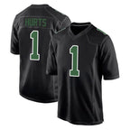 Choea P.Eagles #1 Jalen Hurts Player Carbon Green Fashion Home Game Stitched Jerseys