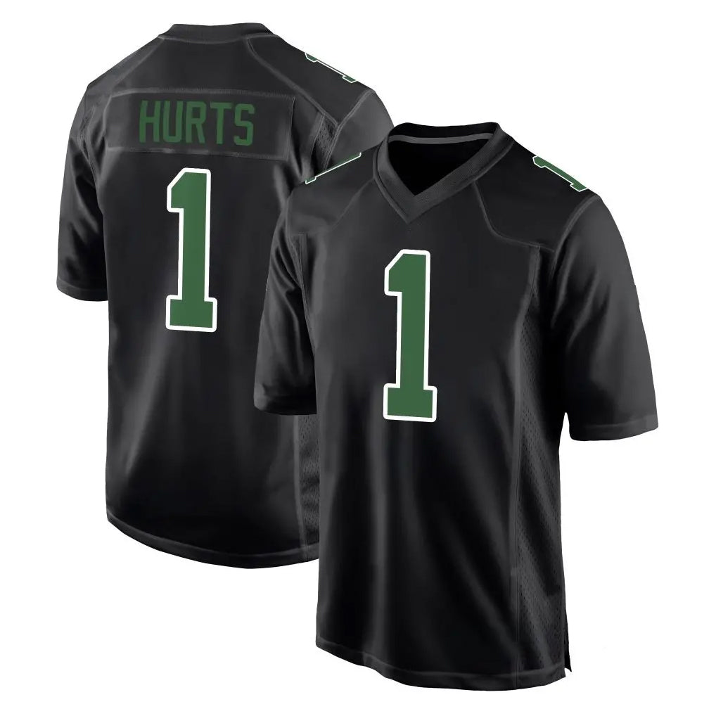 Choea P.Eagles #1 Jalen Hurts Player Carbon Green Fashion Home Game Stitched Jerseys