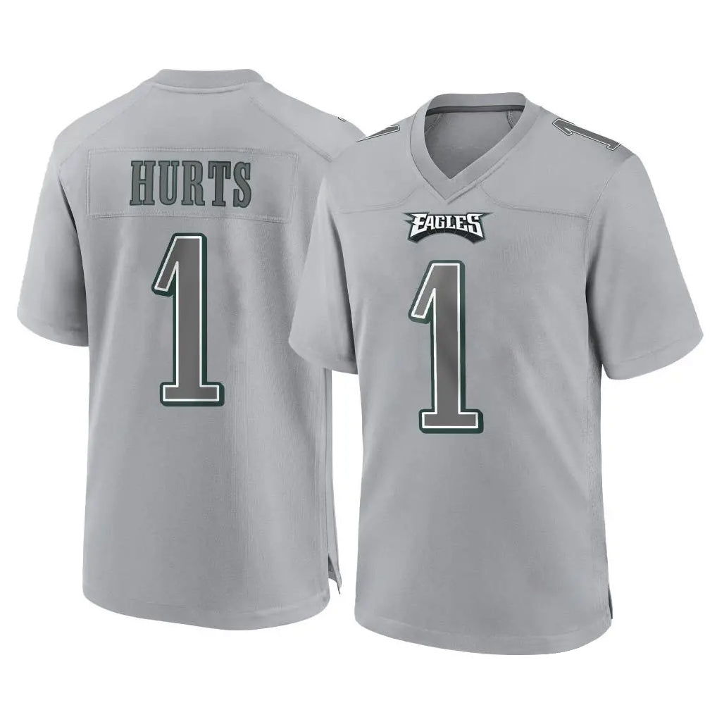 Choea P.Eagles #1 Jalen Hurts Player Gray Atmosphere Fashion Home Game Stitched Jerseys