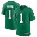 Choea P.Eagles #1 Jalen Hurts Player Kelly Green Game Stitched Jerseys