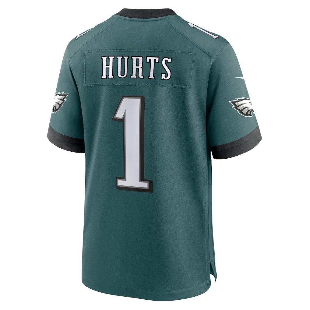 Choea P.Eagles #1 Jalen Hurts Player Midnight Green Home Game Stitched Jerseys