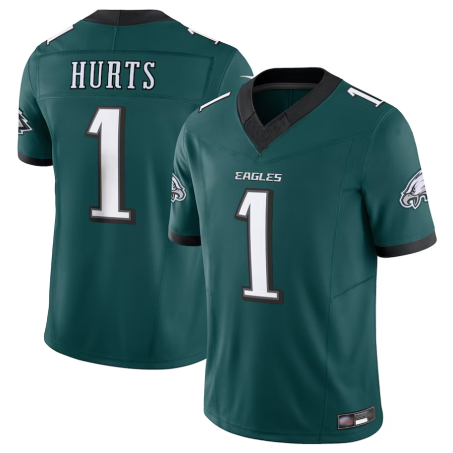 Choea P.Eagles #1 Jalen Hurts Player Midnight Green Vapor F.U.S.E. Limited Stitched Jerseys