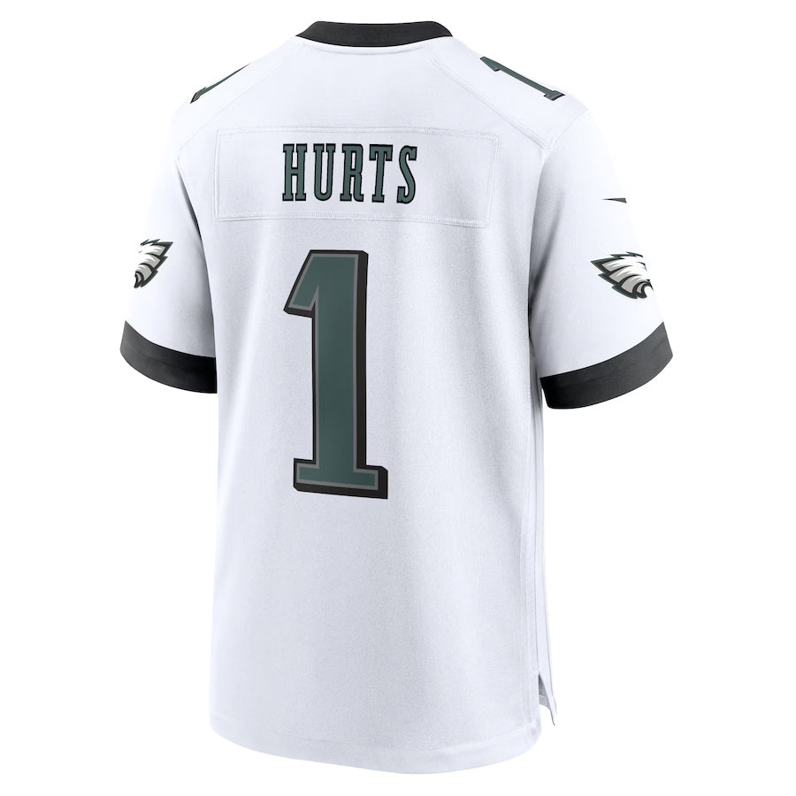 Choea P.Eagles #1 Jalen Hurts Player White Home Game Stitched Jerseys