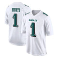 Choea P.Eagles #1 Jalen Hurts Player White Tundra Fashion Home Game Stitched Jerseys