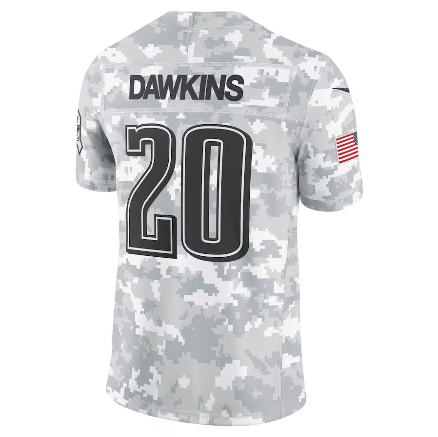 Choea P.Eagles #20 Brian Dawkins Arctic Camo 2024 Salute to Service Retired Player Limited Stitched Jerseys