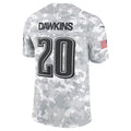 Choea P.Eagles #20 Brian Dawkins Arctic Camo 2024 Salute to Service Retired Player Limited Stitched Jerseys