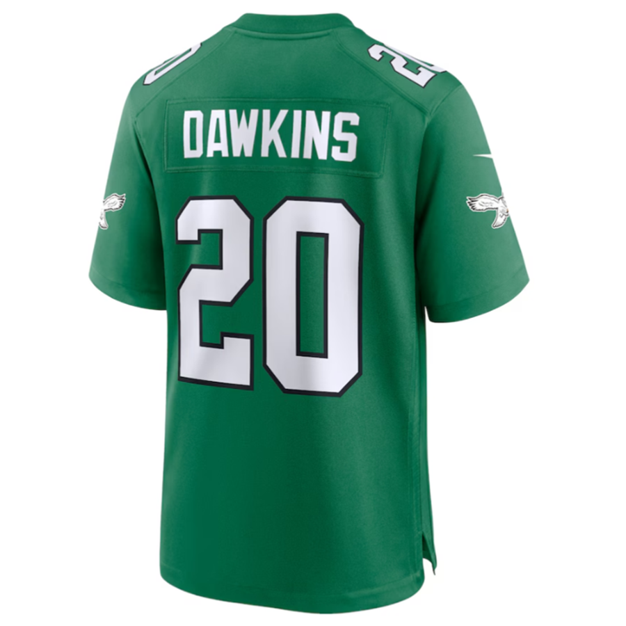 Choea P.Eagles #20 Brian Dawkins Green Alternate Retired Player Game Jersey Stitched American Stitched Jersey