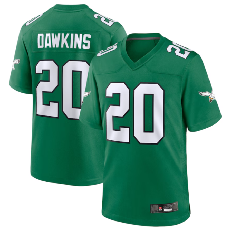 Choea P.Eagles #20 Brian Dawkins Green Alternate Retired Player Game Stitched American Stitched Jerseys