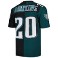 Choea P.Eagles #20 Brian Dawkins Mitchell & Ness Midnight Green-Black Split Legacy Replica Stitched Jerseys