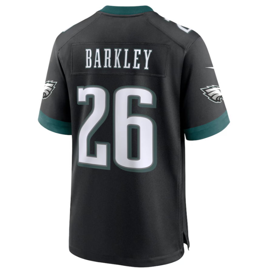 Choea P.Eagles #26 Saquon Barkley Black Alternate Game Jersey Stitched American Stitched Jersey